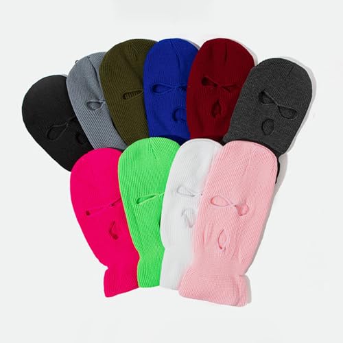 Three Hole Ski Mask - Thermal Full Face Cover for Winter