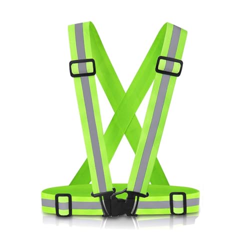 High Visibility Reflective Vest for Running - Bright Green