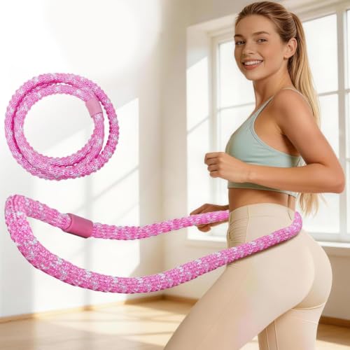 3 lb Soft Spring Hula Hoop - Weighted Fitness Hoop - Pink