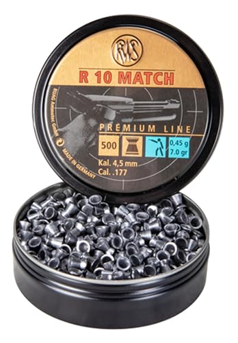 RWS R10 Match Plus .177 Caliber Pellet Gun Pellets - Light 7 Grains, 100 Count