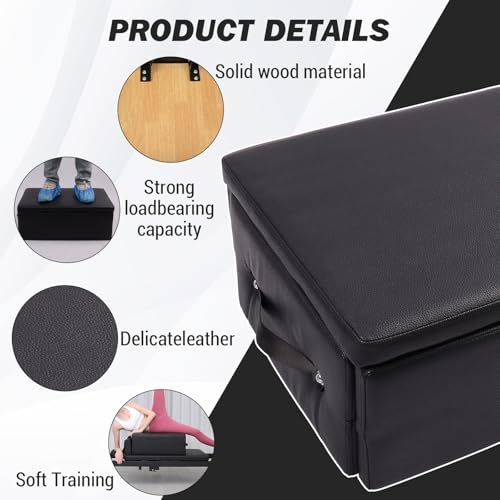 Pilates Box for Reformer - Foldable Black, Home Studio Use
