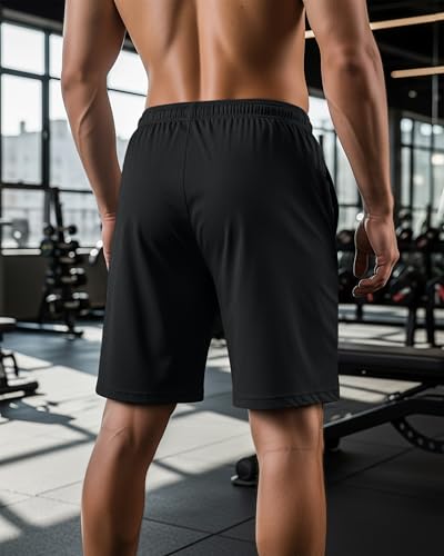 Men's Athletic Shorts 3-Pack Breathable Mesh Loose Fit Running Gym Workout