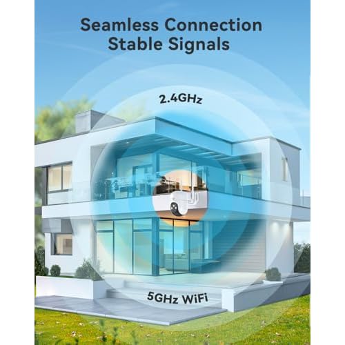 MUBVIEW 360¡Æ Security Cameras Wireless Outdoor,24/7 Wired Outdoor Camera for Home Security,Motion Tracking,5G/2.4G WiFi security camera,Night Vision,2-Way Talk, IP66,AI Detection,Local & Cloud Storage