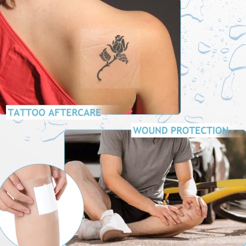 Tattoo Aftercare Bandages - 50 Pcs 7.8x7.8 Inch Waterproof Second Skin Film
