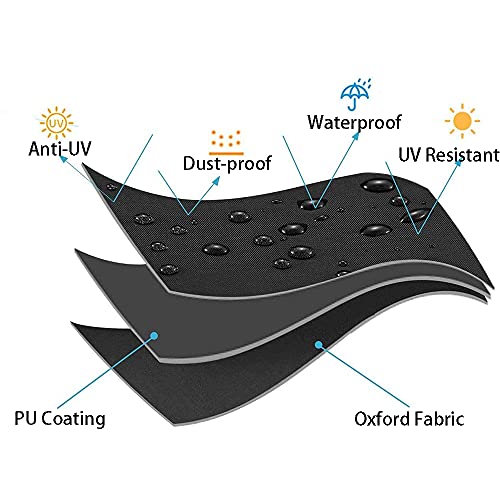 Waterproof Billiard Table Cover - 8FT Black - Scratch & UV Resistant