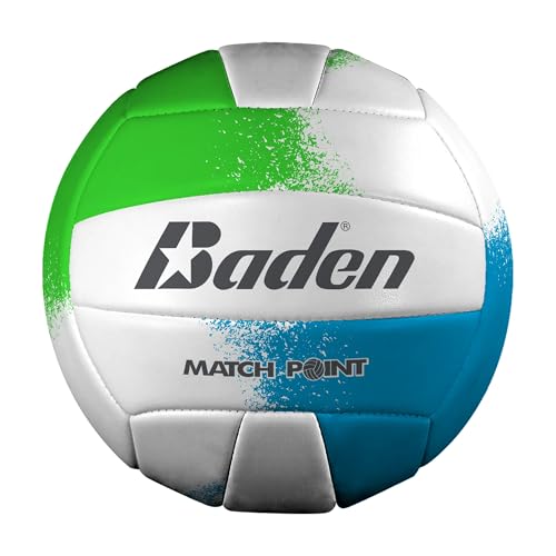 Baden Match Point Cushioned Volleyball – Official Size 5, Neon