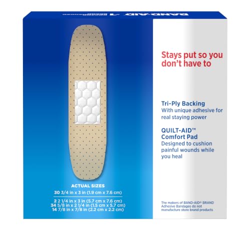 Sheer Adhesive Bandages for Minor Wounds, Assorted Sizes - 80 Count