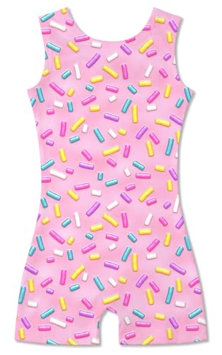 Gymnastics Leotard for Girls 2-9Y with Shorts - Rainbow Candy