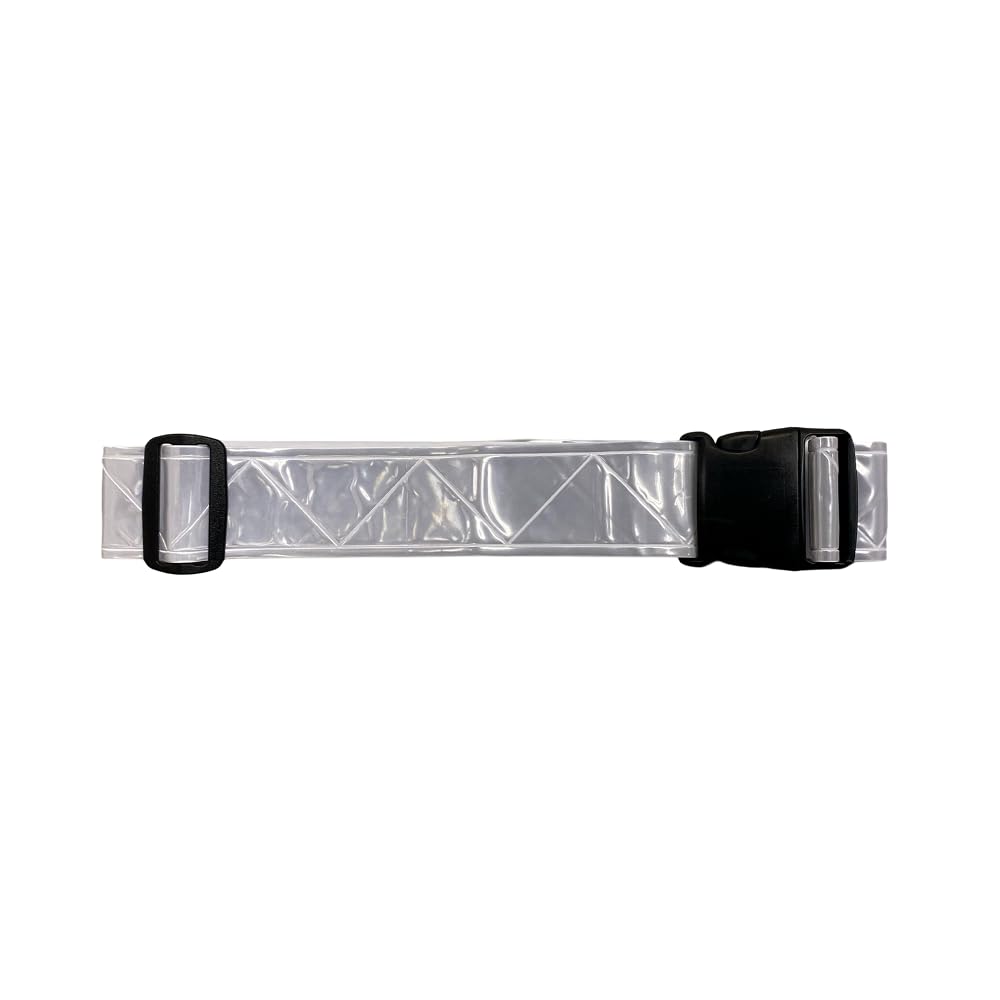 Stuart Promotional Products White Reflective Running Belt with High Visibility for Safety - Adjustable Reflective Belt for Running, Walking, Cycling - Lightweight, Comfortable Fit for Men & Women