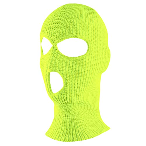 Thermal Full Face Ski Mask - One Size Neon Yellow