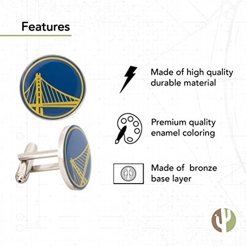 Golden State Warriors Cufflinks - Official NBA Merchandise