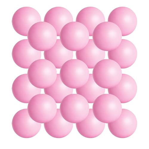 SEEVOR Light Pink 28-Pack 40mm Plastic Table Tennis Balls for Crafts & Party Decoration