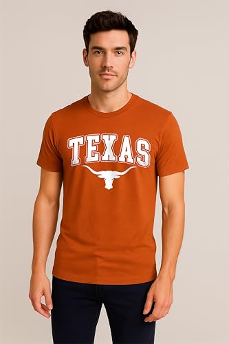 Texas Orange State T-Shirt - Bold Sport Letters Tee, X-Large