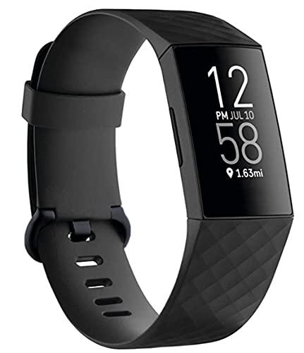 Silicone Replacement Bands for Fitbit Charge 4/3 - Black, Large