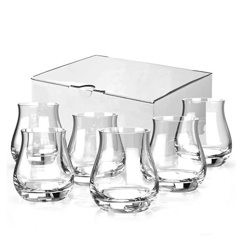 GlenCairn Whiskey & Gin Mixer Glass Set of 6 Lead-Free Crystal Barware