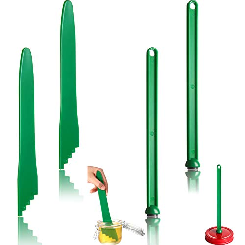 Magnetic Lid Lifter & Debubbler Canning Tools Set - Green
