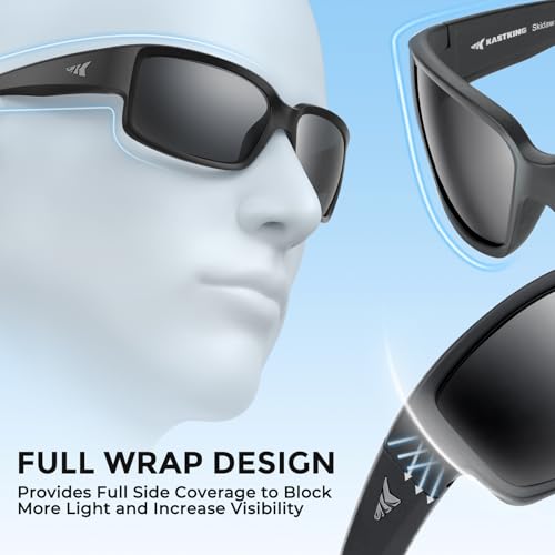 Polarized Sport Sunglasses with UV Protection for Driving & Fishing