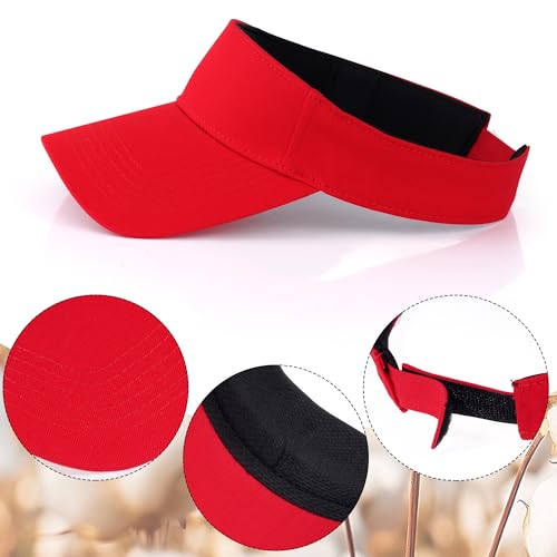 Sport Sun Visor Hat - One Size Red for Men & Women