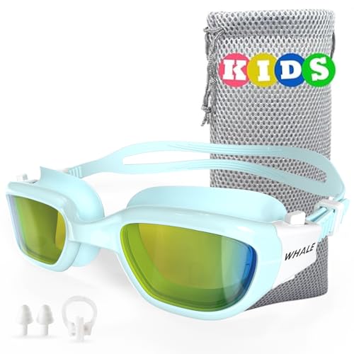 Kids Polarized Swimming Goggles - Anti-Fog UV Protection - Sea Green
