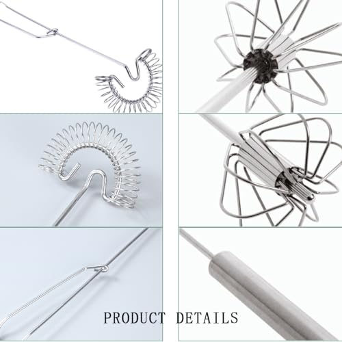 Stainless Steel Egg Whisk Set - 3 Pack Manual Mixer for Cooking