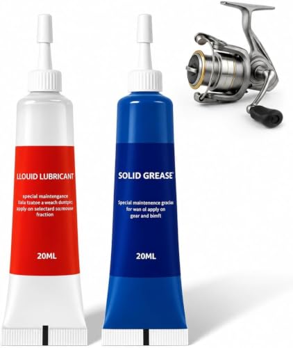 Fishing Reel Oil and Grease Kit - 1.35oz Portable Set - 2