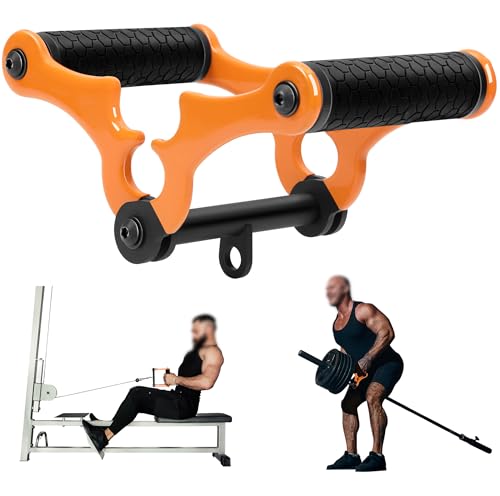 Lovind Black-Yellow Foldable V Bar Landmine Handle for Barbell & Cable Exercises