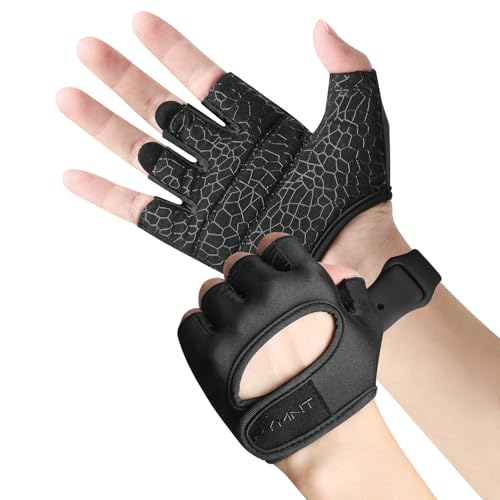 Weight Lifting Gloves for Men & Women - Black, Medium Size