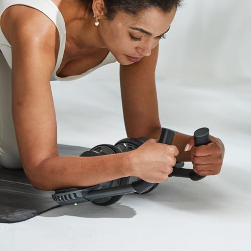 Fitness Ab Roller Wheel with Elbow Support - Grey