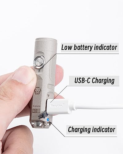RovyVon A3 Pro Rechargeable Keychain Flashlight 650 Lumens - Variation B
