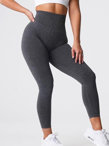 High Waist Tummy Control Seamless Leggings - Medium / Black