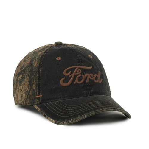Ford Black Mossy Oak Country DNA Camo Baseball Hat - Outdoor Cap