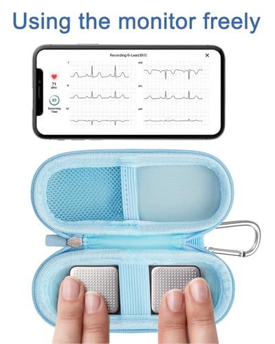 KardiaMobile EKG Monitor Case with Pill Box - Blue
