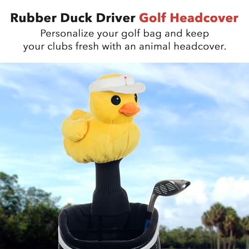 Daphne's Headcovers Rubber Duck Driver Headcover – Fun Golf Club Protector for Drivers