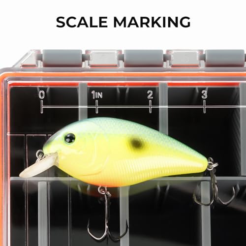 KastKing HyperSeal 3700 Deep Waterproof Tackle Box (2-Pack) with 33 Adjustable Dividers
