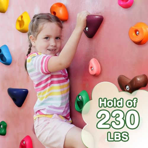 32PCS Kids Climbing Holds Set with Hardware - Indoor & Outdoor Playset Accessories