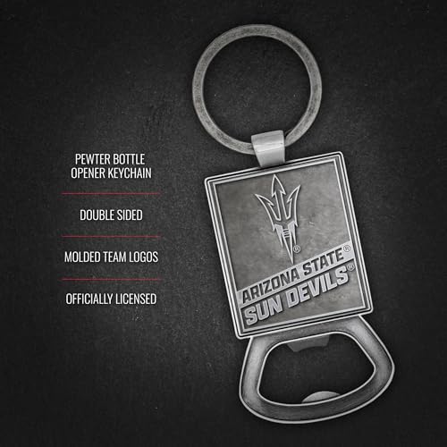 NCAA Pewter Bottle Opener Keychain - Arizona State Sun Devils