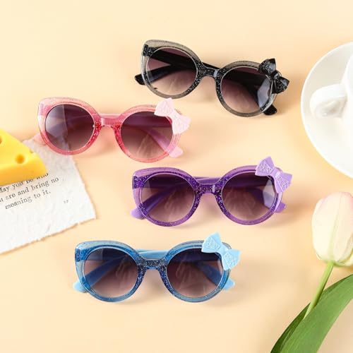 Heart Shaped Sunglasses - 4 Pack in Black, Pink, Purple, Blue