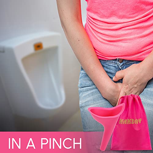 Portable Female Urinal Device Set - 4PCS Pink Funnels