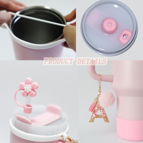 9-Piece Cup Accessories Set for Stanley 30oz & 40oz Tumblers - Pink