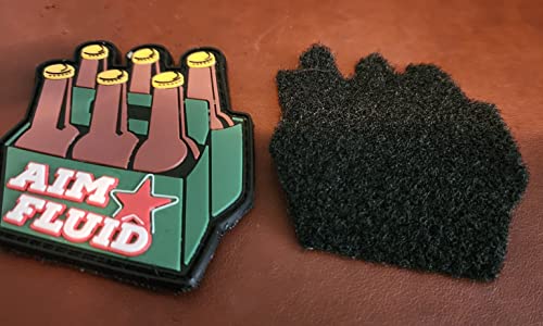 Funny Cornhole Patch - Aim Fluid PVC Rubber - Beer Drinking Humor