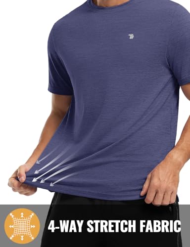 Rdruko Men's X-Large Purple Moisture-Wicking Athletic Workout Shirts