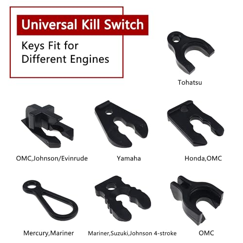 Universal Marine Jet Ski Kill Switch Lanyard - Safety Key