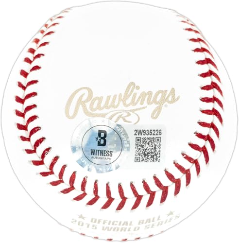 2015 World Series Logo Baseball - Autographed by Salvador Perez