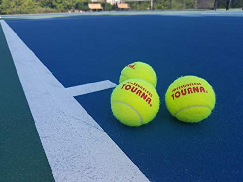 Tourna Pressureless Tennis Balls with 40 Ball Vinyl Tote, Yellow