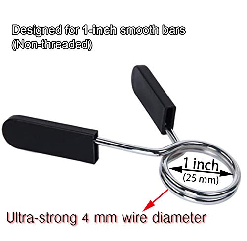 Barbell Clamps for 1-Inch Standard Weight Bars - 4 Count