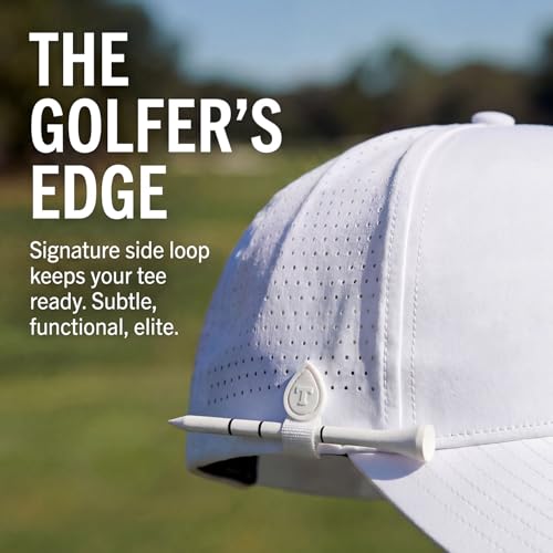 TOP-EX Performance Golf Baseball Hat Men Medium-Large Black Water-Resistant Laser-Vented