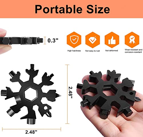 18-in-1 Snowflake Multi Tool - Black, EDC Gadget & Gift