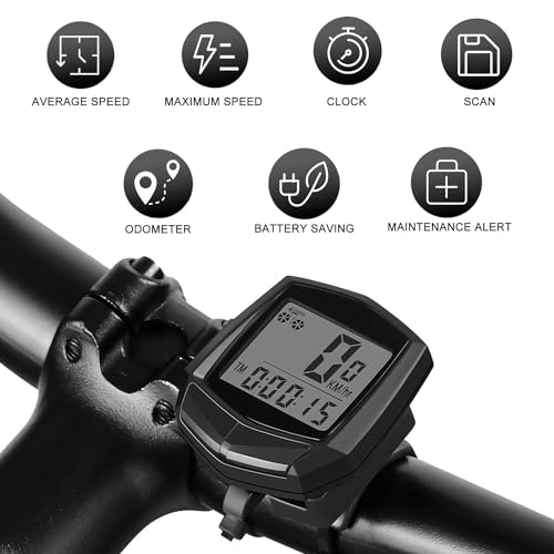 Waterproof Bicycle Computer with LCD Display - Multi-Function Speedometer & Odometer