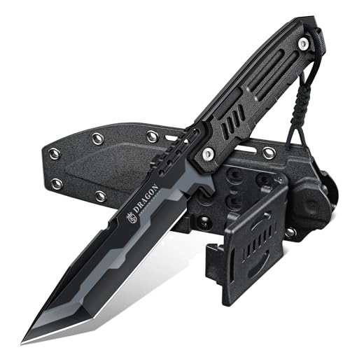 Dragon Creek Fixed Blade Knife Black - Outdoor Survival & Camping Tool