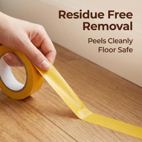 Floor Marking Tape - No Residue, Durable Vinyl for Safety and Organization